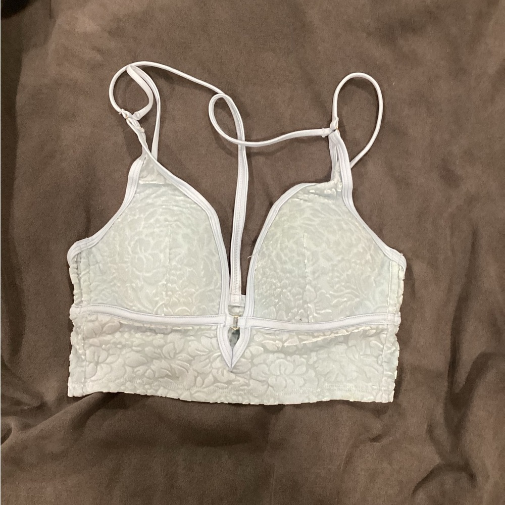 PINK Victoria’s Secret Velvet Bralette in Baby Blue - Picture 2 of 5